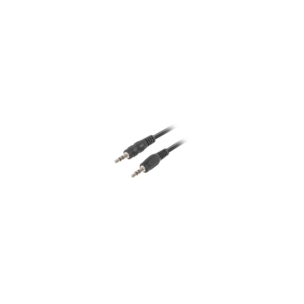 Cable audio estereo lanberg jack 3.5mm macho a jack 3.5mm macho 2m negro ca-mjmj-10cc-0020-bk