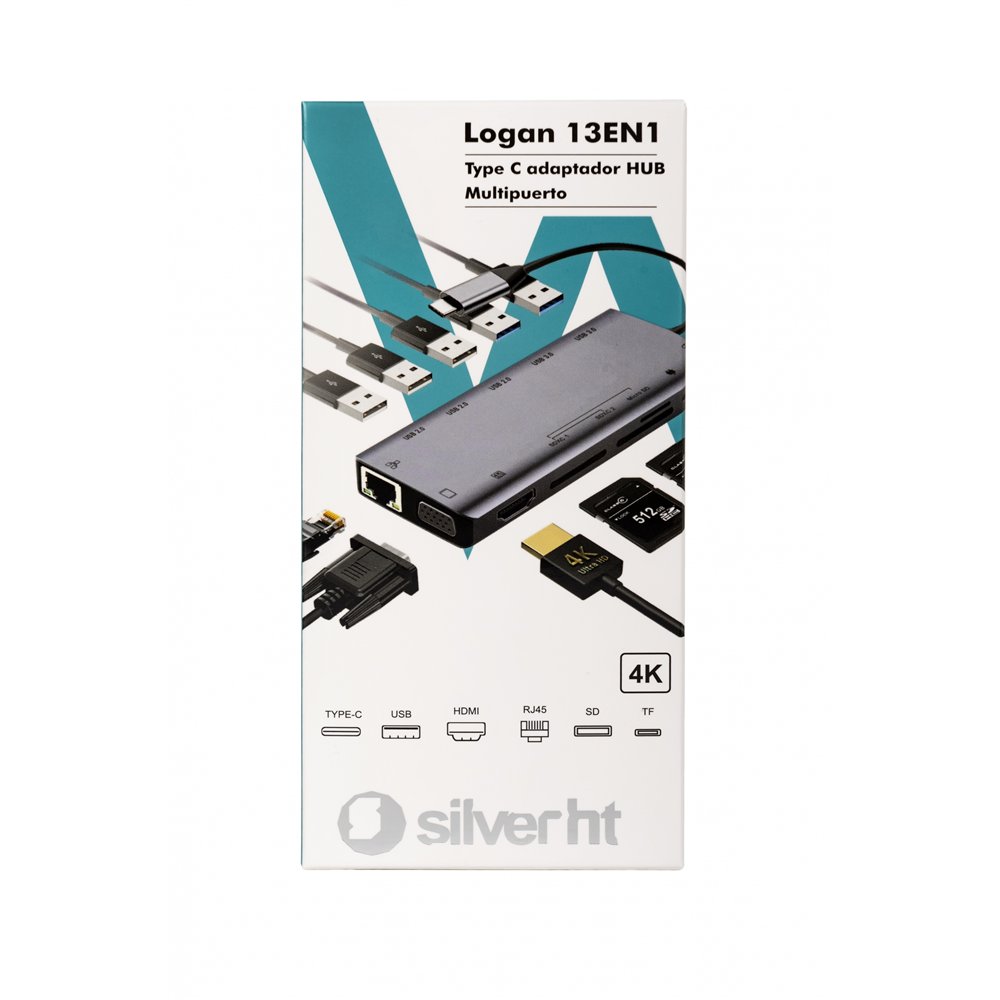 Hub usb-c logan 13 en 1 8420738303587