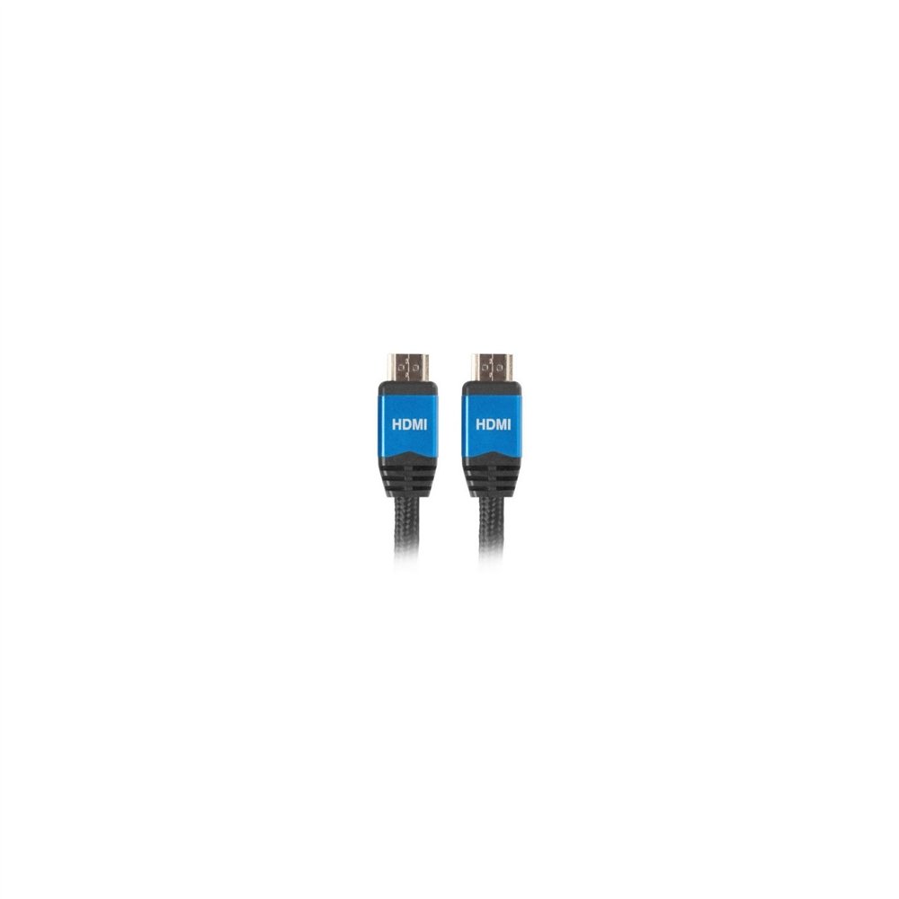 Cable lanberg hdmi macho a hdmi macho chapados en oro carcasa aluminio resolucion hasta 3840x2160 1m  negro ca-hdmi-20cu-0010-bl