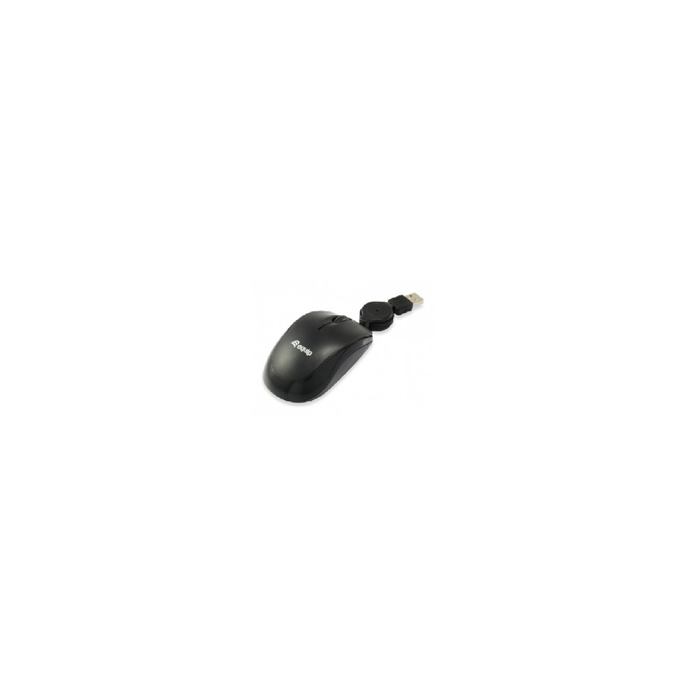Raton equip life optico 2 botones usb cable retractil 1000dpi negro 245103