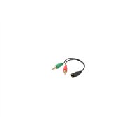 Cable audio estereo equip mini jack 3.5mm hembra a 2 jack 3.5mm macho 147942