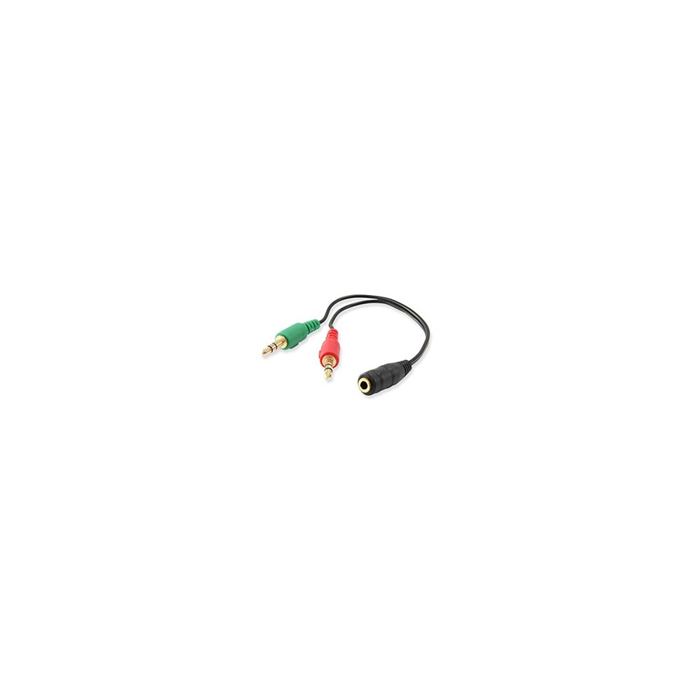 Cable audio estereo equip mini jack 3.5mm hembra a 2 jack 3.5mm macho 147942