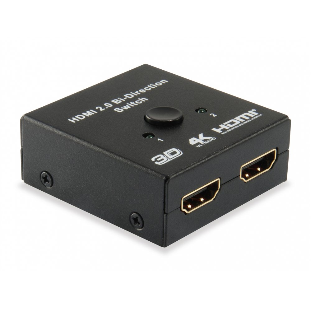 Switch equip selector hdmi bidirecional equip 2 entradas 1 salida a 1 entrada 2 salidas negro 332723