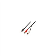 cable audio estereo aisens jack 3.5mm macho a 2xrca macho 3m negro a128-0148