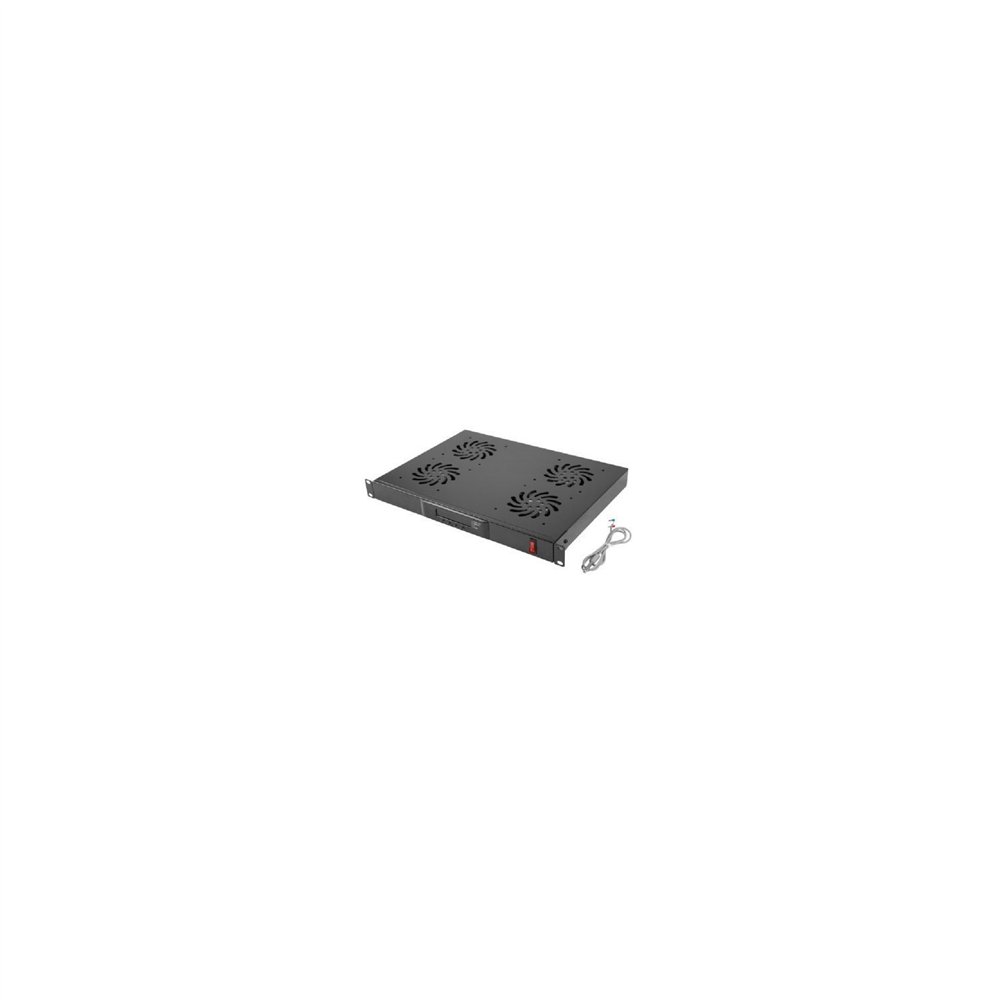 Panel de ventilacion enracable lanberg lcd 4 ventiladores + termostato 1u diseí?ado para armarios de 19p ak-1503-b