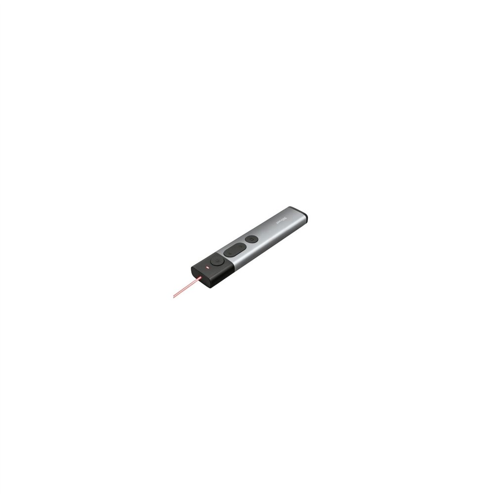 Presentador inalambrico trust kazun aluminium laser rojo 4 funciones powerpoint alcance hasta 30m 23333
