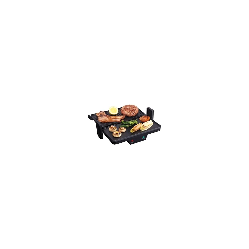 Grill jata 1000w placas mixtas 270x140mm apertura 180âº presion de asado uniforme bandeja recoge salsas gr266