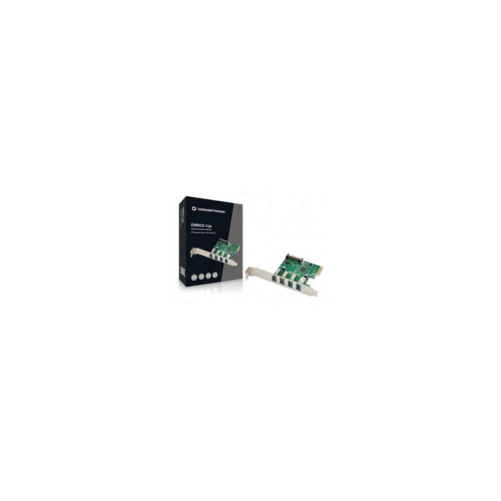 Controladora conceptronic pci express 4 puertos usb 3.0 emrick u64 emrick02g