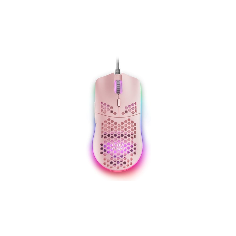 Raton mars gaming mmax ultraligero usb rosa mmaxp