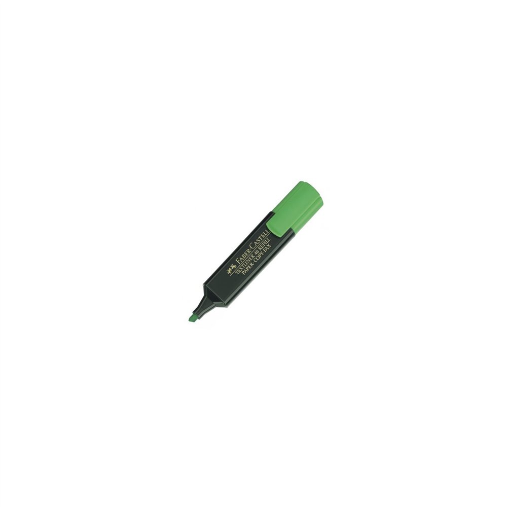 Marcador fluorescente fabercastell punta biselada 1 5 mm verde 09154863