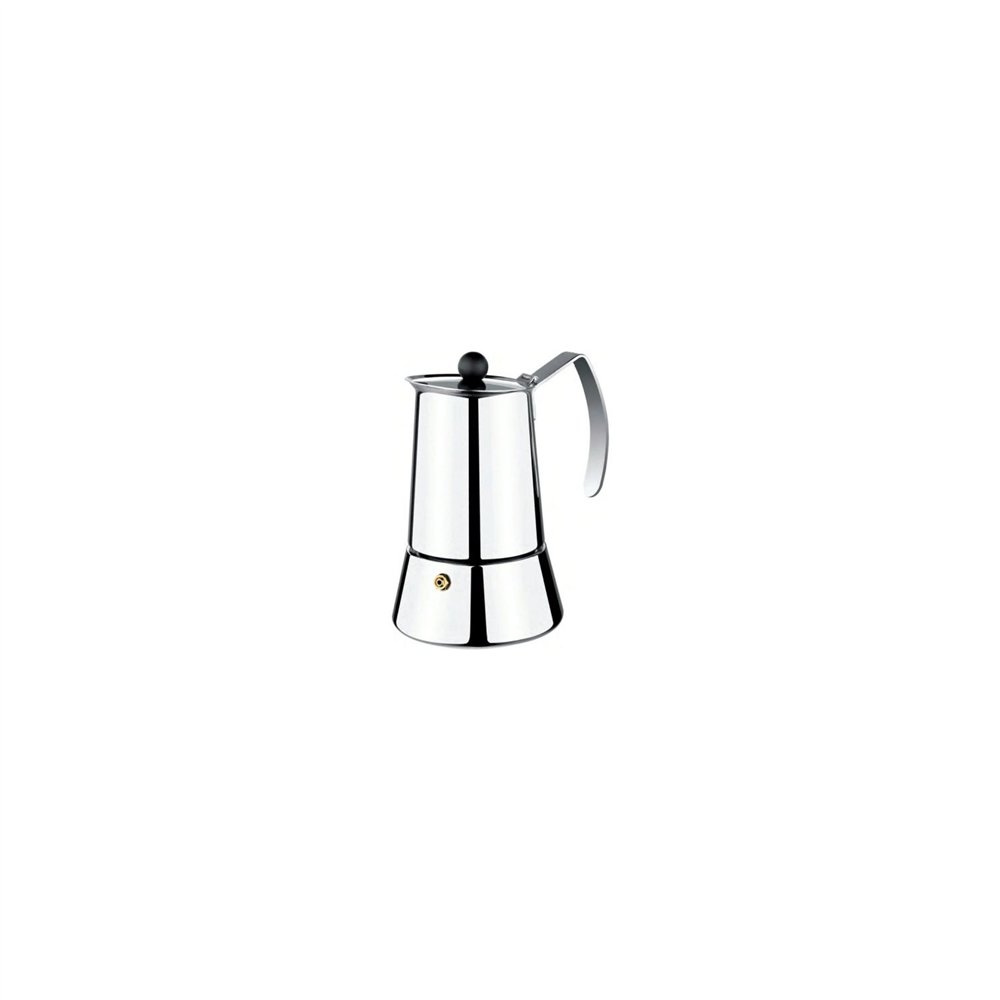 Cafetera monix eterna 4 tazas mango asas acero inoxidable exterior brillante apto para todo tipo de cocinas m630004