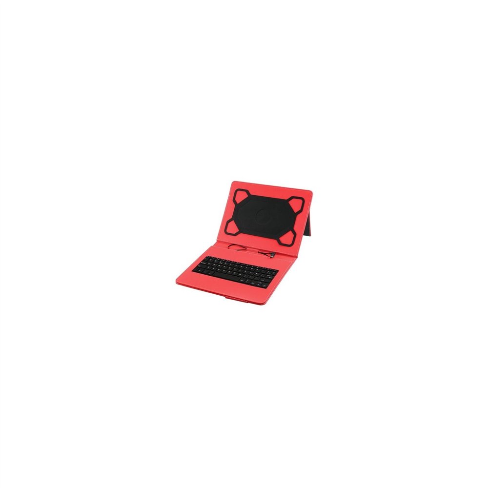 Funda tablet subblim con teclado keytab pro para tablet de 10.1p microusb con adaptador tipo-c cierre solapa magnetica rojo sub-