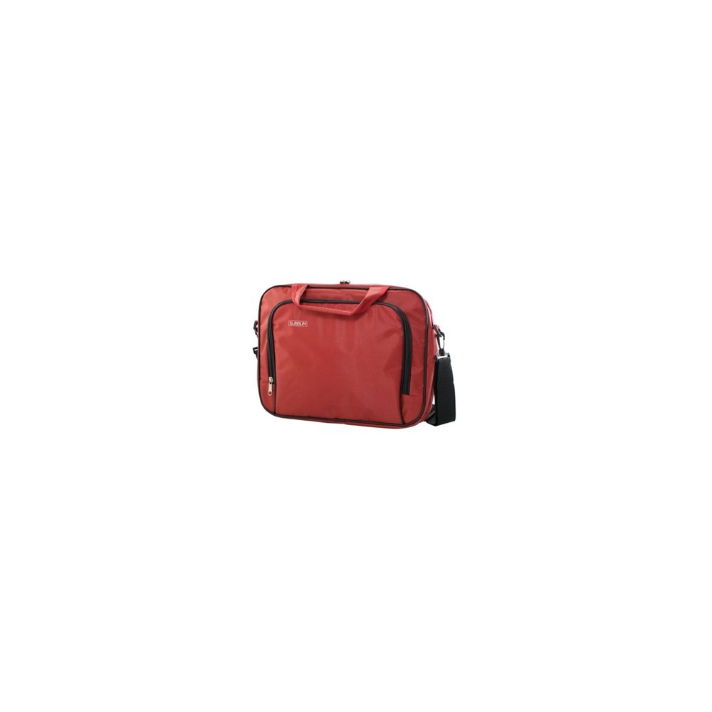 Maletin portatil subblim oxford 15.4p 16p interior acolchado bolsillo exterior correa de hombro rojo sub-lb-1olb052