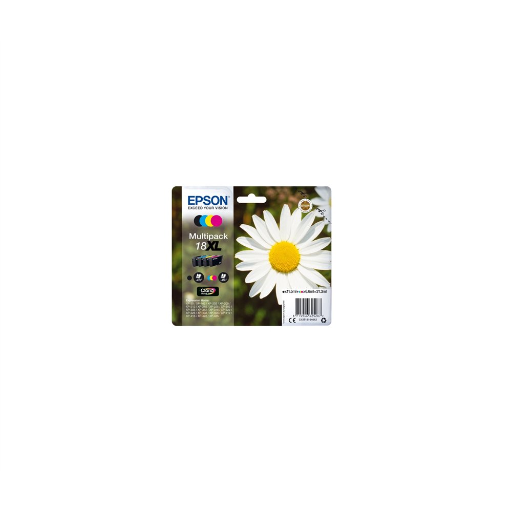 Cartucho epson 18xl multipack 4 colores c13t181640122