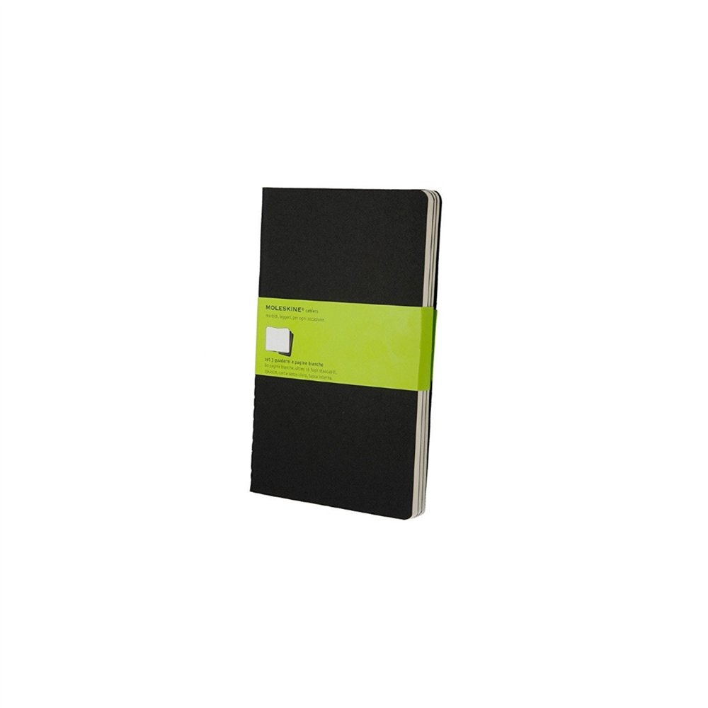 Set de 3 libretas moleskine cahier journal grande liso negro qp318