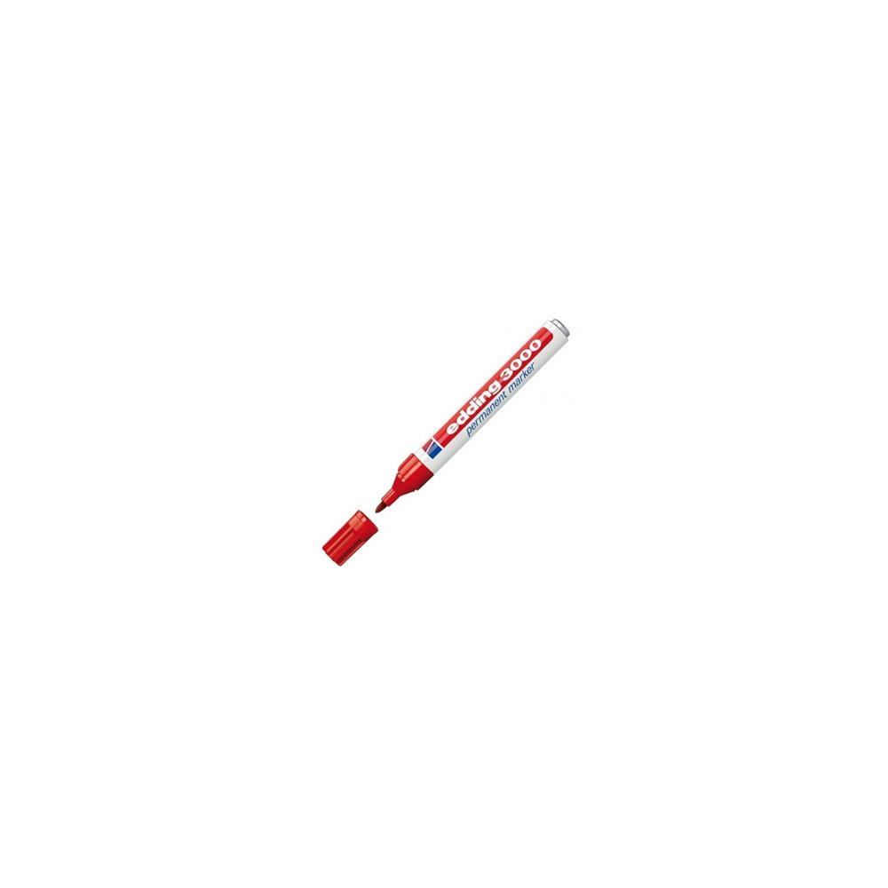 Edding 3000 rotulador permanente punta redonda 15-3 mm rojo edd3000roj