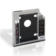 Adaptador para portatil aisens para sustituir dvd de 12.75mm por hd ssd de 2.5 sata incluye tornillos de montaje a129-0152
