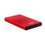 caja externa tooq 2.5 sata 9.5mm usb 3.0 negro rojo tqe-2527r