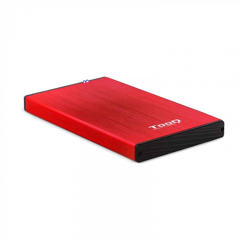 Caja externa tooq 2.5 sata 9.5mm usb 3.0 negro rojo tqe-2527r