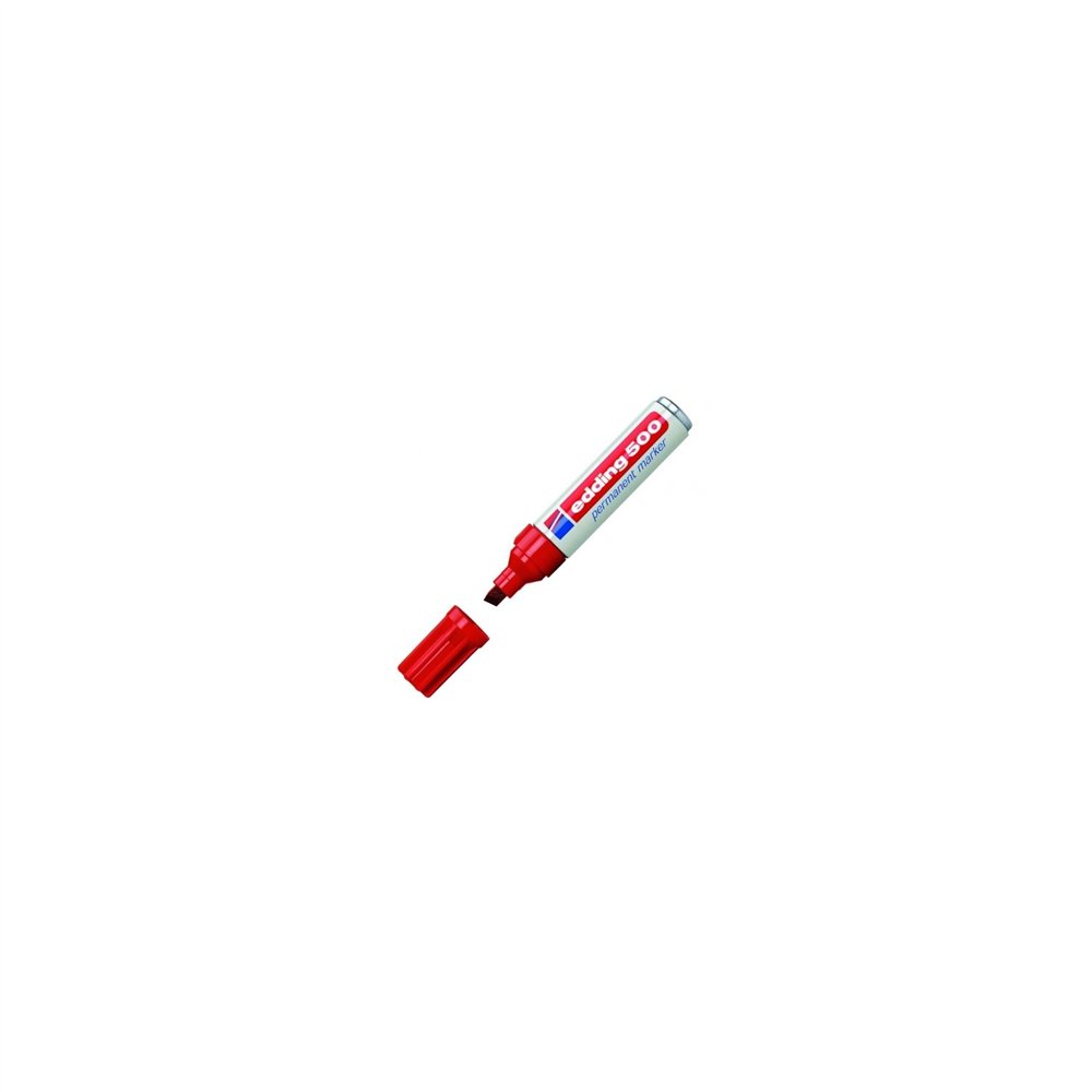 Edding 500 rotulador permanente punta biselada 2 7 mm rojo 10500-02