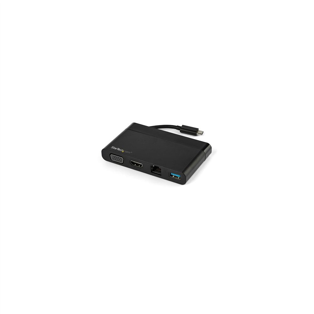 Startech.com adaptador multipuertos usb-c 4k con hdmi y vga - mac win chrome - 1x usb-a - gbe - portátil - docking station usb t