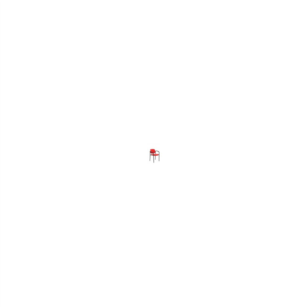 Silla fija villalgordo chasis negro brazos similpiel rojo 27nsprjcb