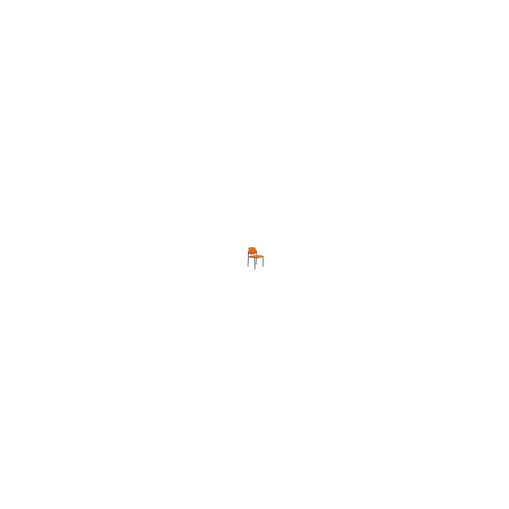 Silla fija villalgordo chasis negro similpiel naranja 27nspna