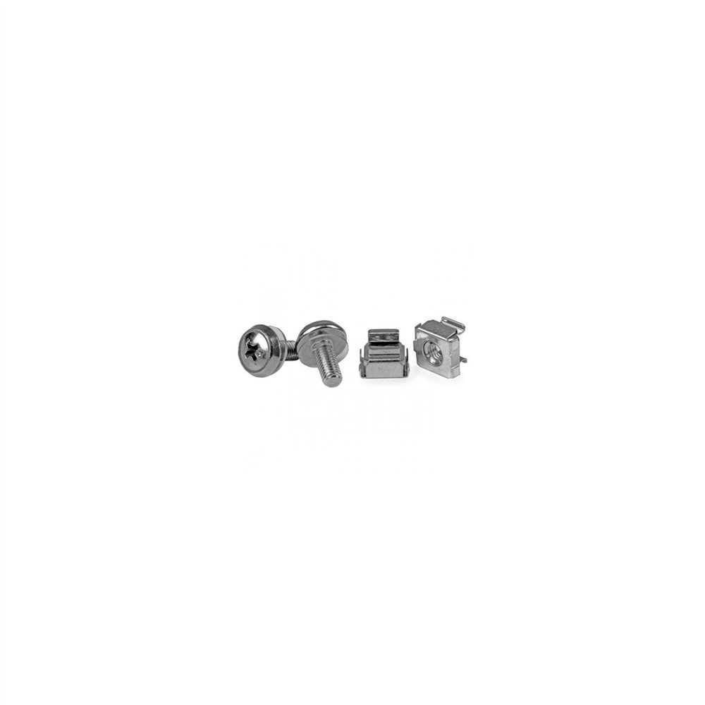 startech.com paquete de 50 tornillos y tuercas enjauladas cage nuts m5 para rack armario servidores