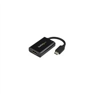 Startech.com adaptador usb-c a hdmi 4k con entrega de alimentación por usb - 60 watts - negro