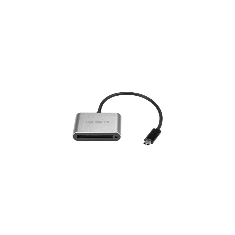 Startechcom lector grabador usb 30 usb-c tipo c de tarjetas de memoria flash cfast alimentado por usb negro plata