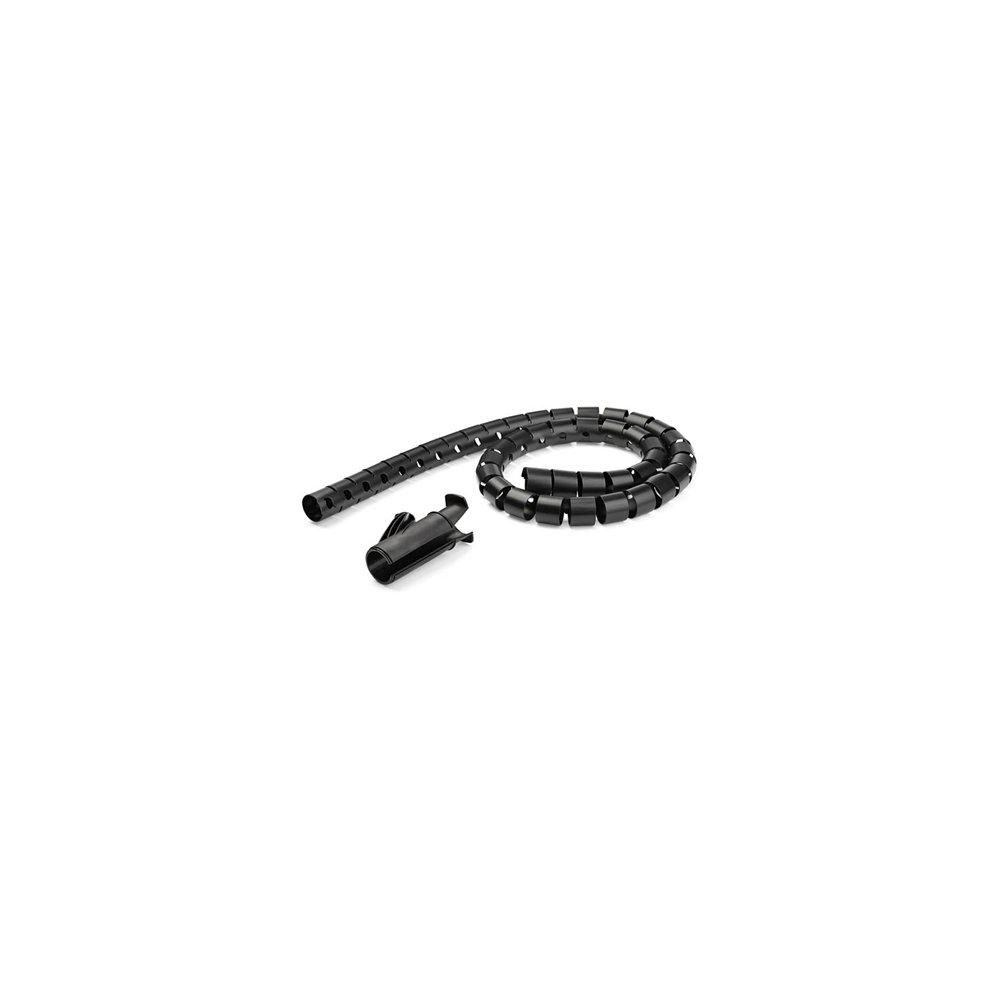 startech.com manga de 2,5m en espiral para gestión de cableado con diámetro de 25mm negro