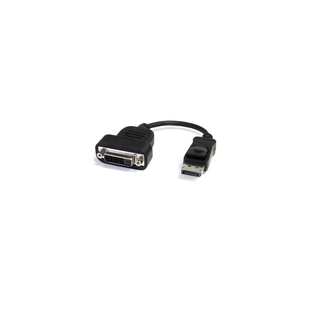 Startech.com adaptador conversor de ví­deo displayport dp a dvi macho a hembra - 1920x1200 - activo negro