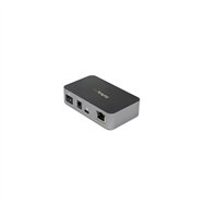 Startech.com hub usb-c de 3 puertos con puerto de red ethernet - 10gb - alimentado - negro gris