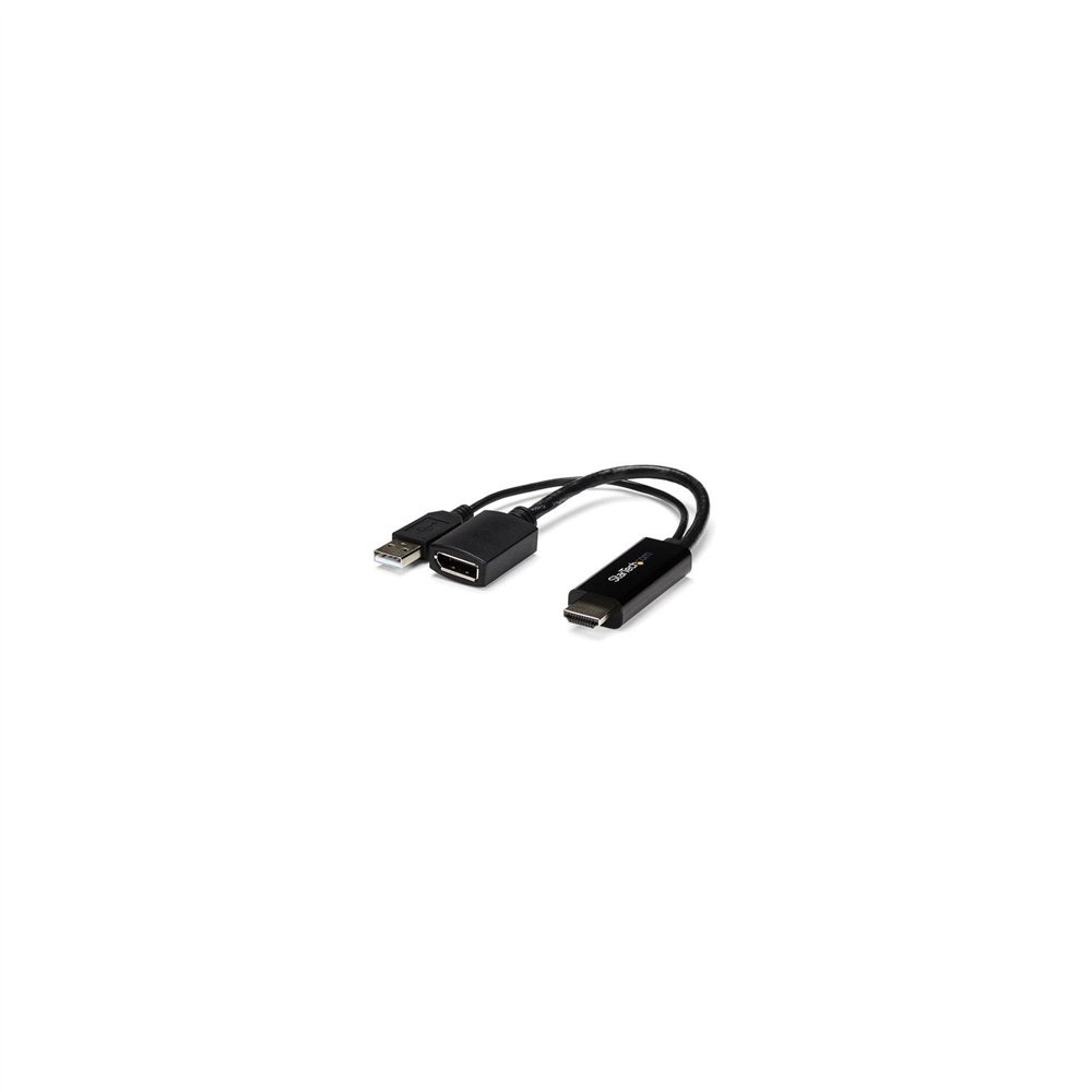Startech.com adaptador conversor hdmi a displayport - 4k - negro