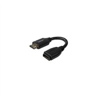 Startechcom cable de 15cm de extensión alargador hdmi 20 de alta velocidad - extensor de puertos - 4k de 60hz - negro