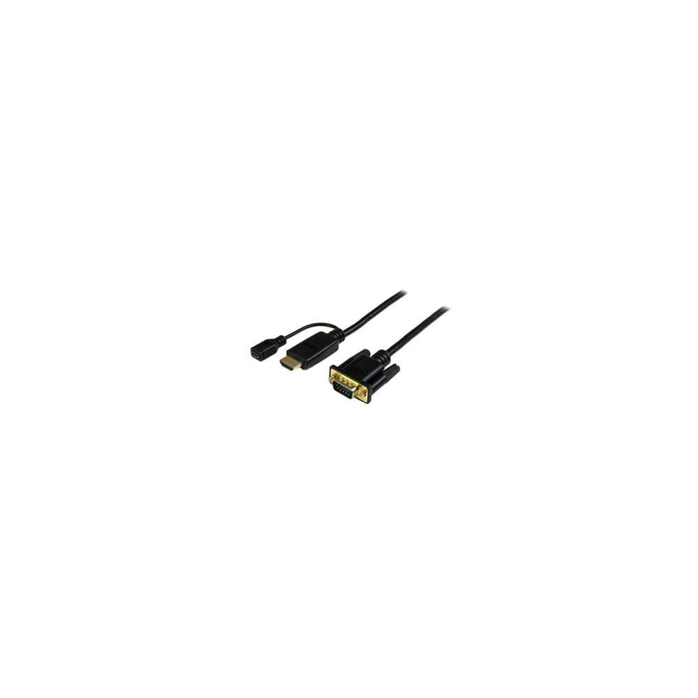 Startech.com cable de 3m conversor activo hdmi a vga - adaptador 1920x1200 1080p - negro