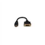 Startech.com adaptador de 20cm hdmi macho a dvi-d hembra - cable conversor de ví­deo - negro