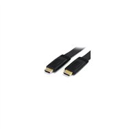 Startech.com cable hdmi de alta velocidad con ethernet plano - macho a macho - ultra hd 4k x 2k - 5m negro