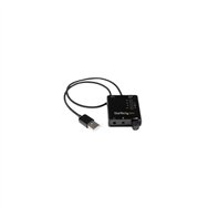 Startechcom icusbaudio2d tarjeta de sonido estéreo usb externa adaptador conversor salida spdif negro