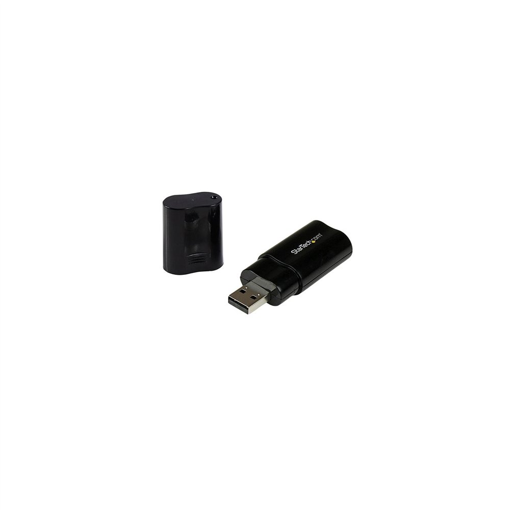 Startech.com tarjeta de sonido estéreo usb externa adaptador conversor negro
