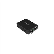 Startech.com conversor compacto de medios ethernet gigabit a fibra multimodo lc - 550m - negro
