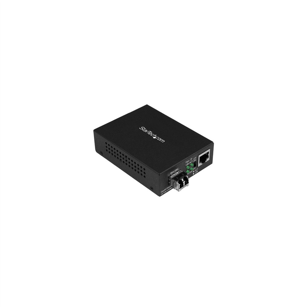 Startech.com conversor compacto de medios ethernet gigabit a fibra multimodo lc - 550m - negro