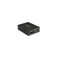 Startech.com conversor de medios ethernet gigabit a fibra con sfp abierto - negro
