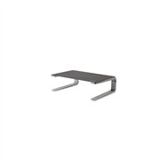 Startech.com base para monitor - riser de acero y aluminio - soporte de altura ajustable - negro plata