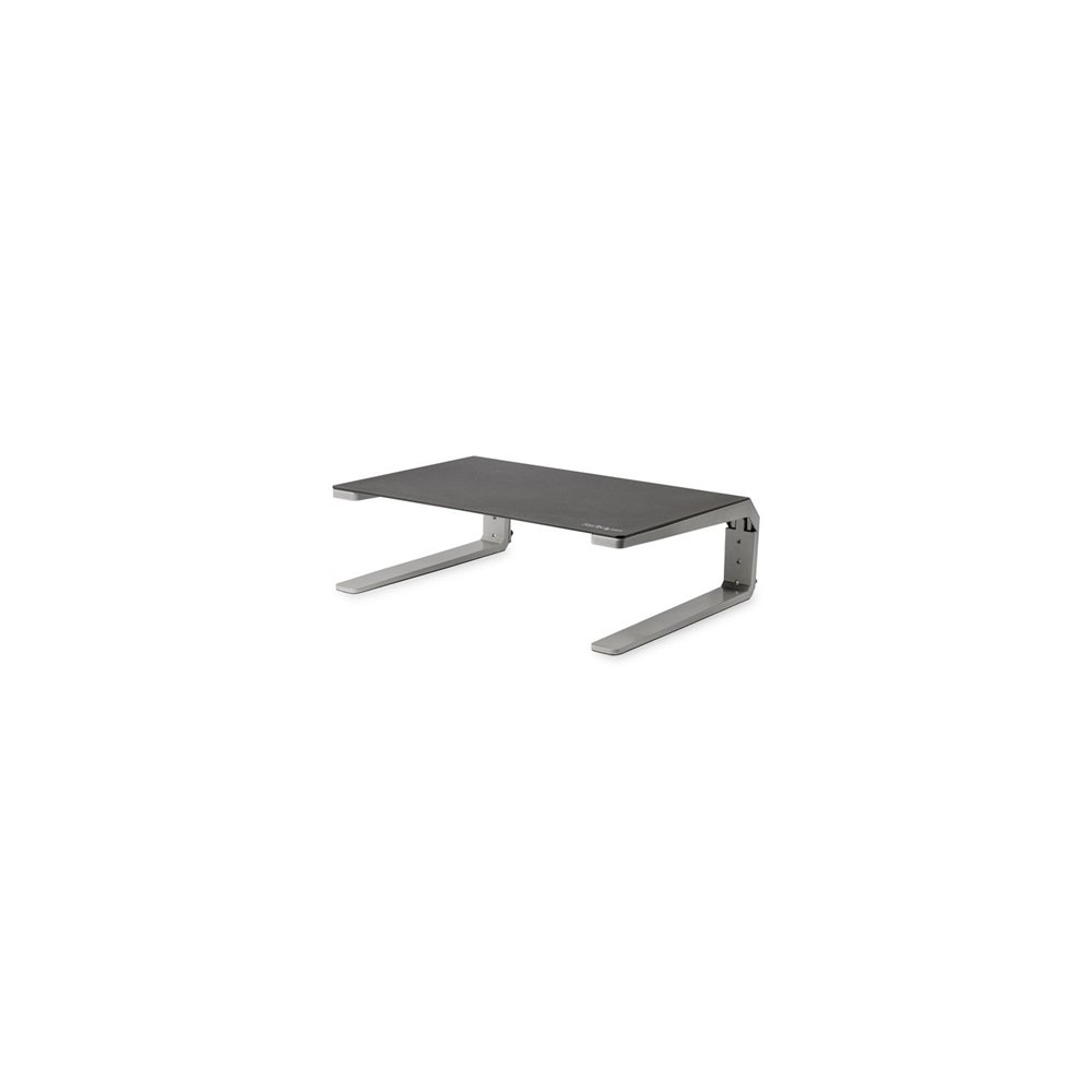 Startech.com base para monitor - riser de acero y aluminio - soporte de altura ajustable - negro plata