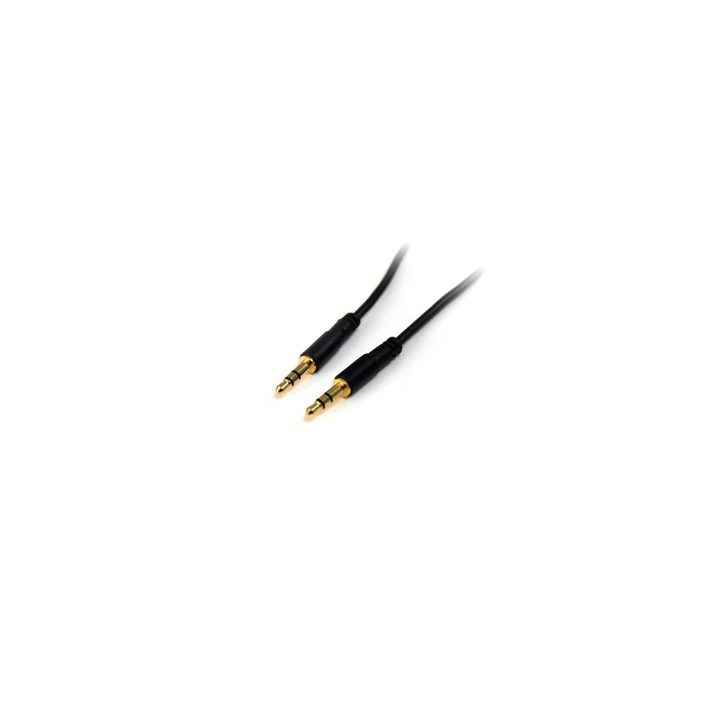 Startechcom cable delgado de audio estéreo de 35mm - macho a macho - 3m negro