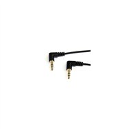 Startech.com cable de audio estéreo 3,5mm delgado de íngulo recto de 1 pie - macho a macho - 0.3m negro