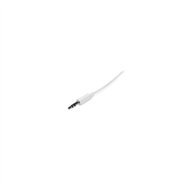Startech.com cable delgado de audio estéreo mini jack de 3,5mm - macho a macho -2m blanco