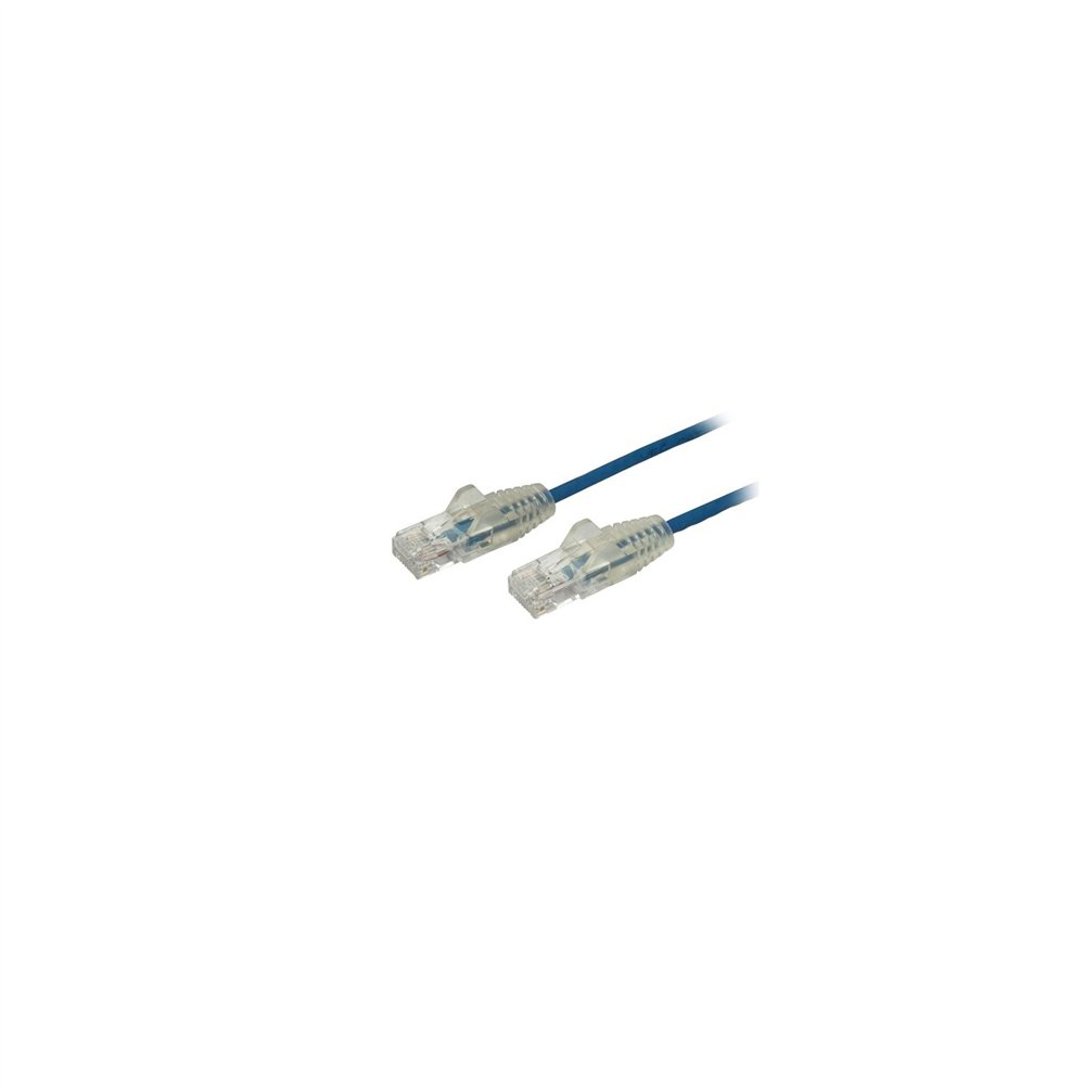 startech.com cable de red cat6 delgado con conectores rj45 sin enganches - 2m azul