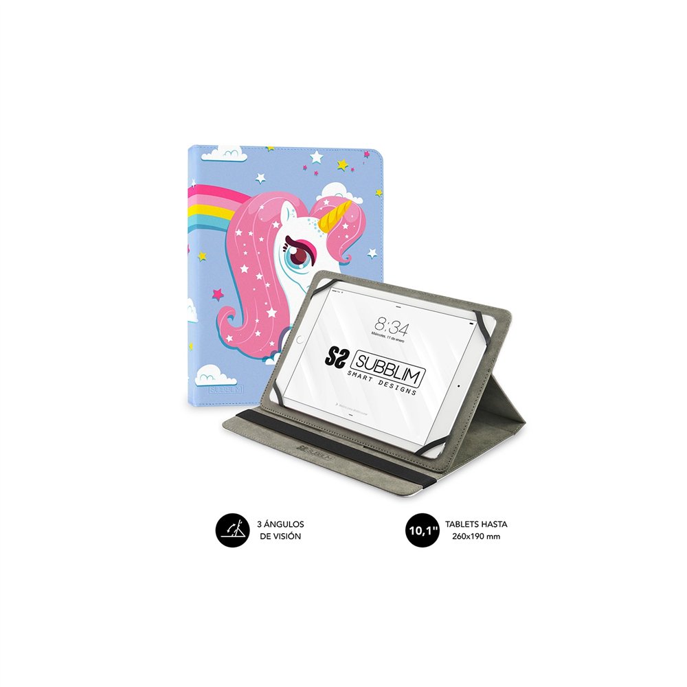 Funda universal subblim tablet 10.1p dibujo sub-cut-4tc008